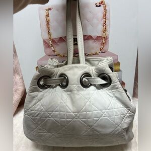 Dior White Quilted Bag